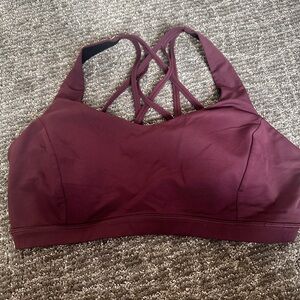 Lululemon Energy Bra Sz 10 NWOT Women's Burgundy Sports Bra